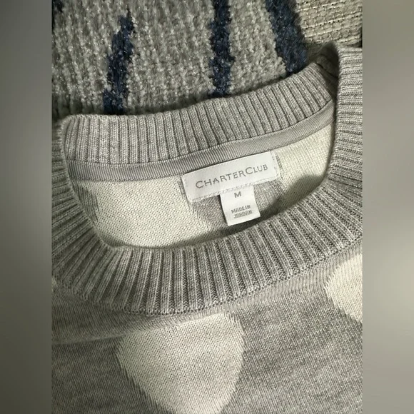 Charter Club Sequin Heart Women’s Sweater - Picture 3 of 6